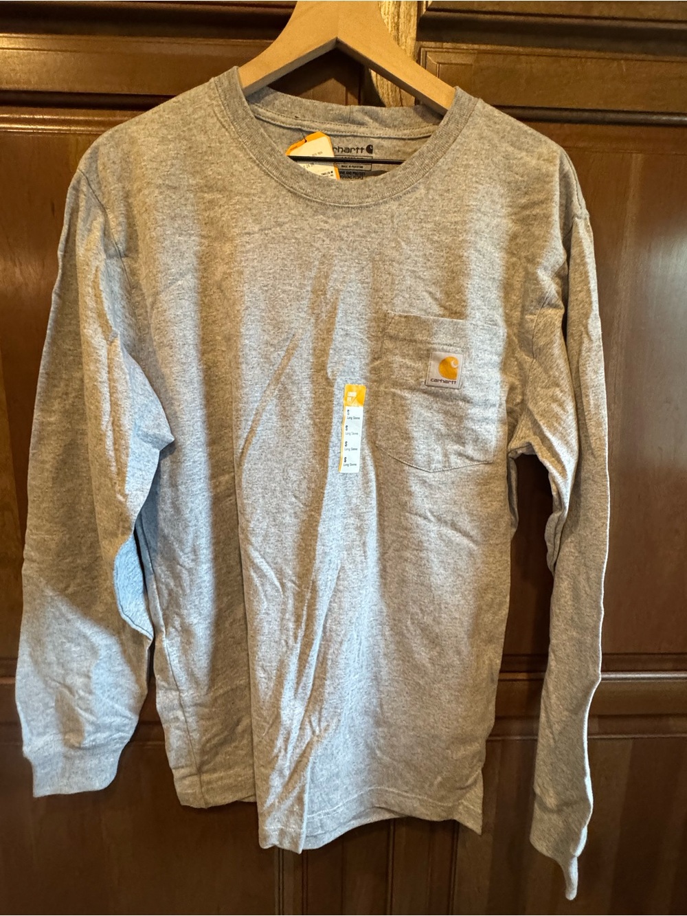 Carhartt Gray Men’s Long-Sleeve Pocket Tee